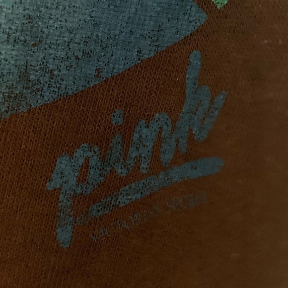 PINK by victoria’s secret brown hoodie peace sign sz small - Picture 7 of 9